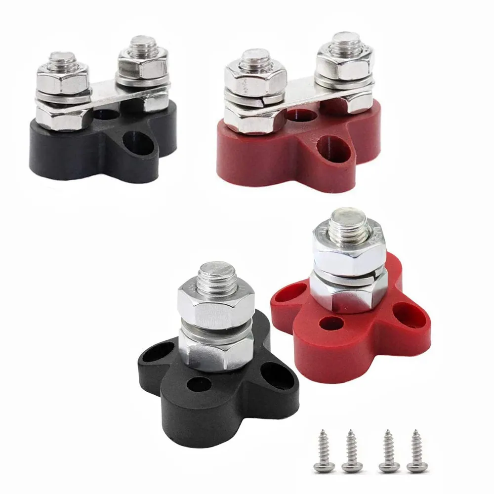 Разъем аккумулятора M8, клемма с одной шиной, сверхмощный двойной разъем для литиевой батареи, соединение блока питания