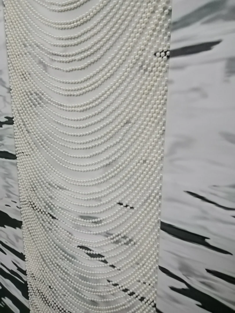 Wholesale Modern Wave Wall Art Luxury Handmade Pearl Design on the sea wall art for Home Decor