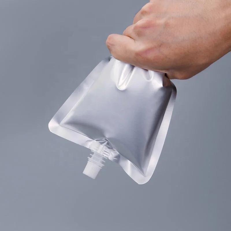 China top spout biodegradable liquid bag 250ml Spout Pouch stand up Water Aluminized foil Pouch