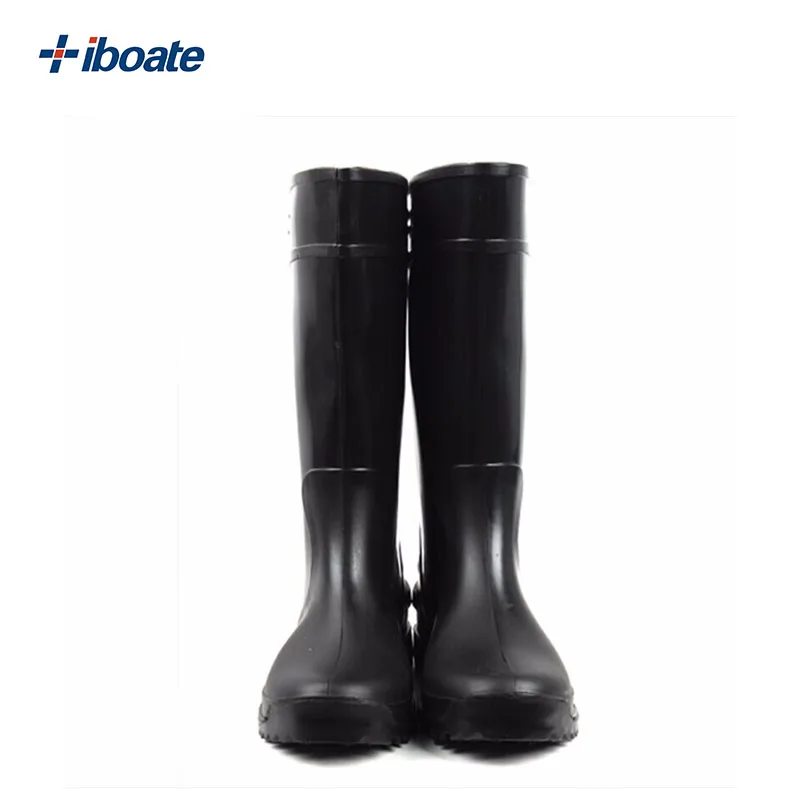 Wholesale black PVC Rain Boots for Outdoor Work Oil and acid resistant food boots