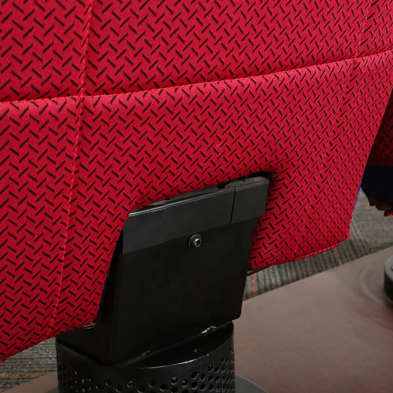 hot china malaysia Commercial Lecture Hall Modern High folding seat cheap Backrest red cloth vip auditorium chair