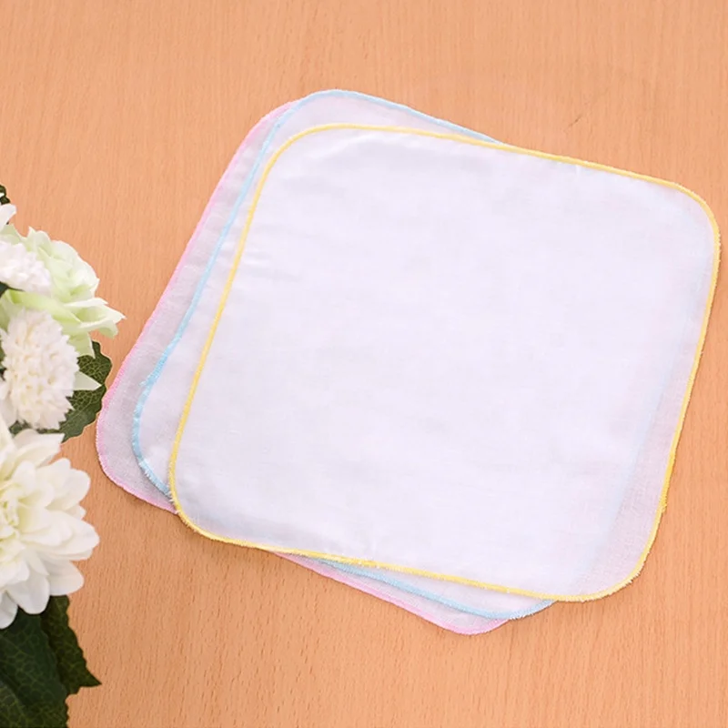 Pure white gauze handkerchief cotton baby small square handkerchief baby muslin saliva towel