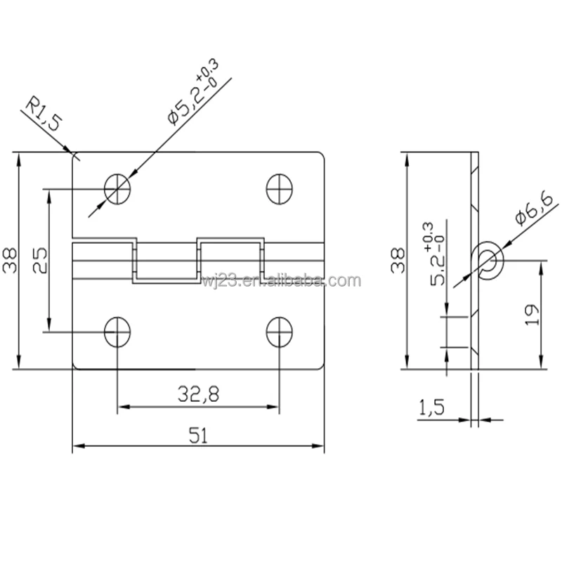 heavy duty door interior screws stainless steel door butt hinges With Rivet