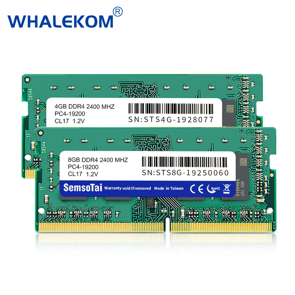 
SEMSOTAI /WHALEKOM STS8G 2400 Factory Price 260Pin CL17 1.2V 8G Laptop DDR4 RAM 