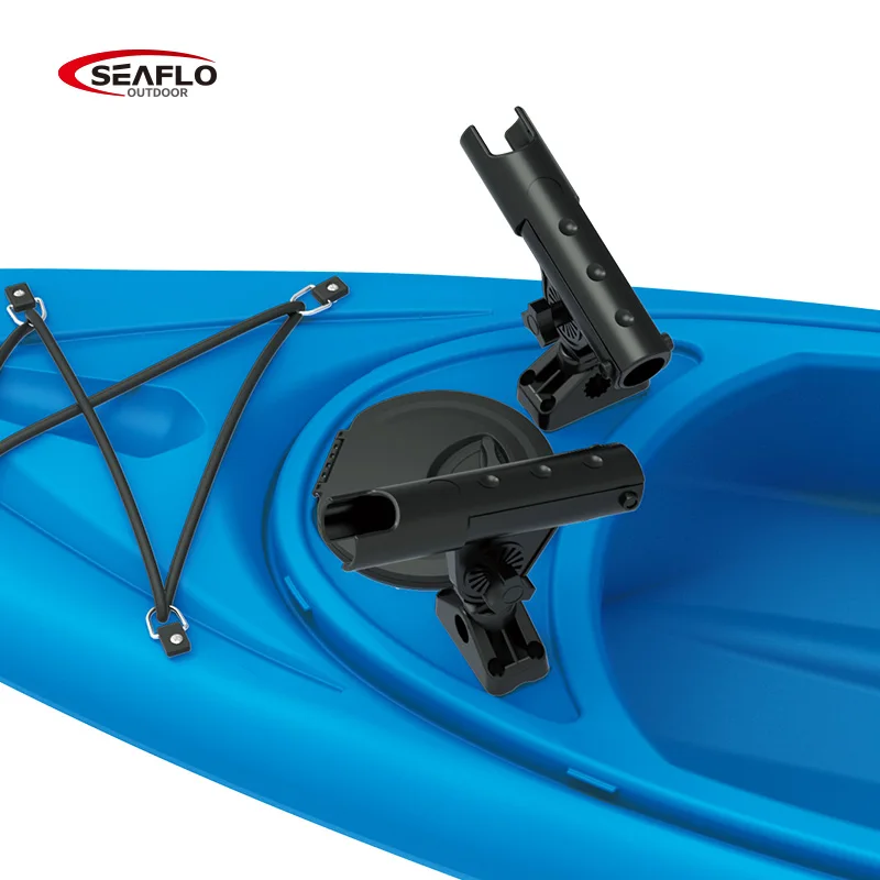 SEAFLO factory wholesale ocean blow molded 1 person sit in sea kayak canoe solo cheap plastic sport fishing kayak for sale
