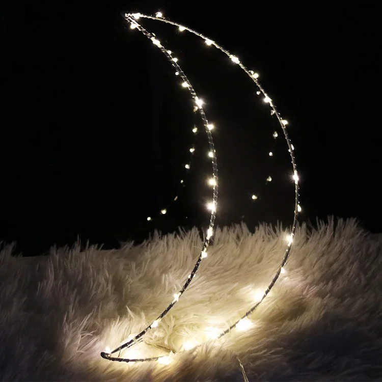  Hongshun 240LED Сказочный лунный и звездный мотив светодиодный светильник для улицы патио сада Наружное Декоративное