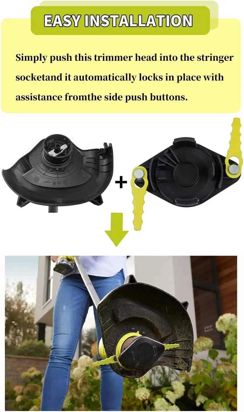 Wholesale RAC155 Plastic Double Serrated Blade Head with Two Piece Blades For Ryobi