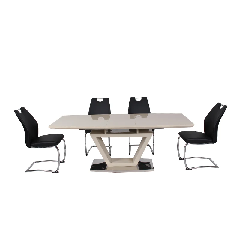 Modern contemporary designer China supplier antique iron legs long dining table sets with 6 chairs seater