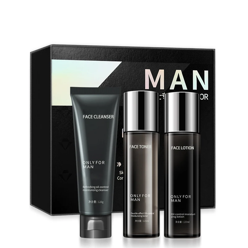 OEM частная торговая марка набор для ухода за кожей мужчин средство мытья лица скраб увлажняющий крем против акне продукты