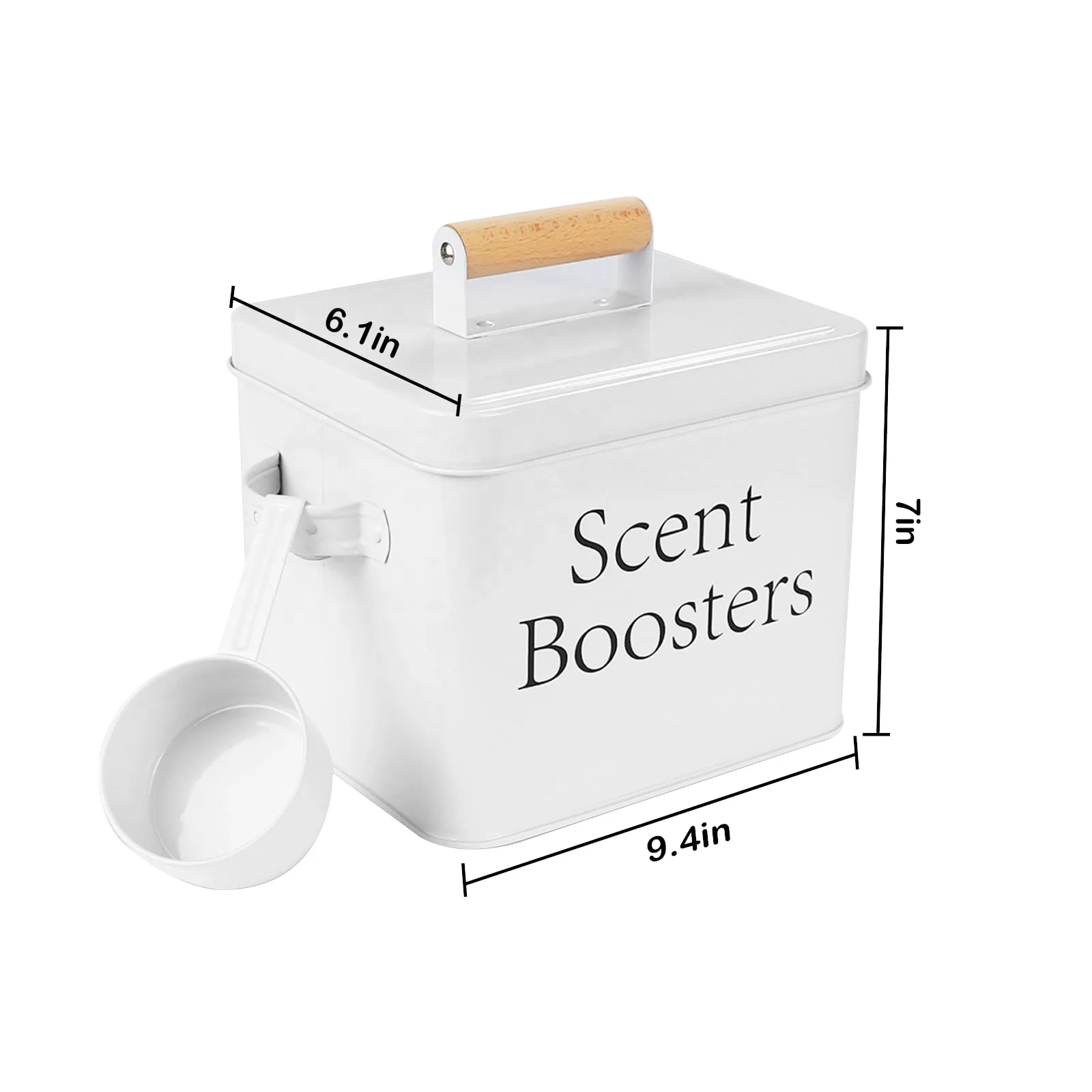 Metal Scent Booster Container for Scent Beads Laundry Room Scent Booster Dispenser With Scoop