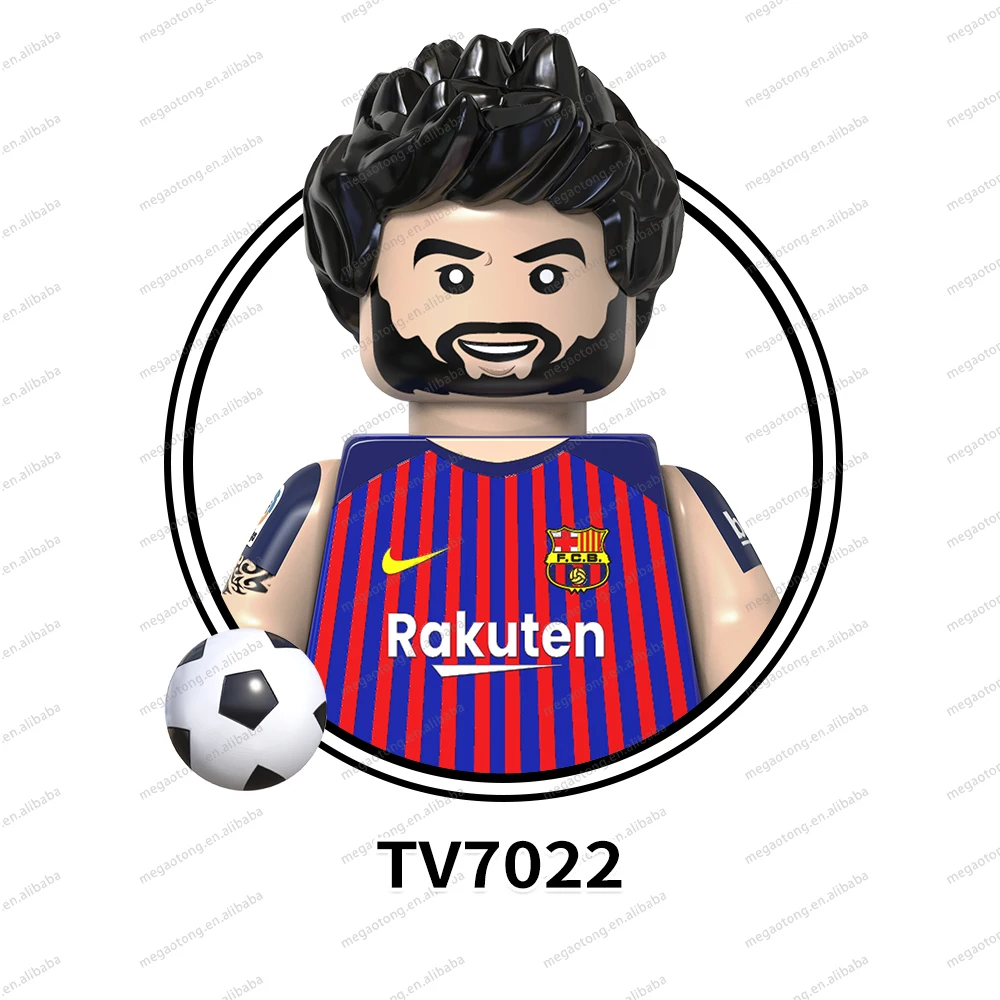 TV6503 Famous World Soccer Player Super Star Football Sport Mini Plastic Educational Building Blocks for Kids Gift Toys Juguetes