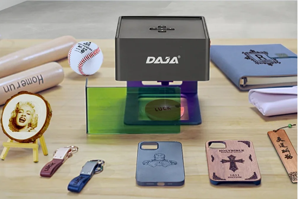 DAJA DJ6 Mini Portable Computer Serial Number Warehouse Name Badges Diode Laser Engraving Machine Laser Engraver Cutter