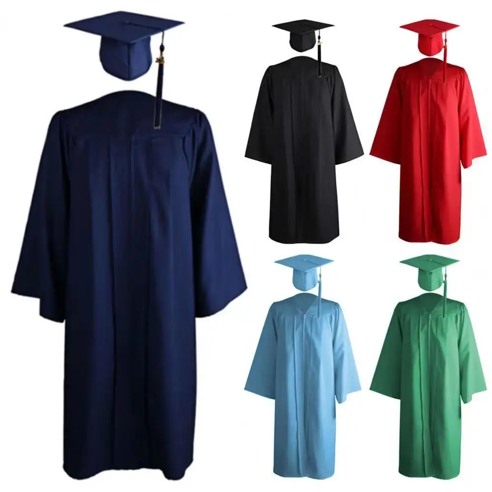 Dresses for College or University Gown Hot Sell Cheap Colorful Graduation Custom Unisex OEM Customized Uniform Adult Robe Long