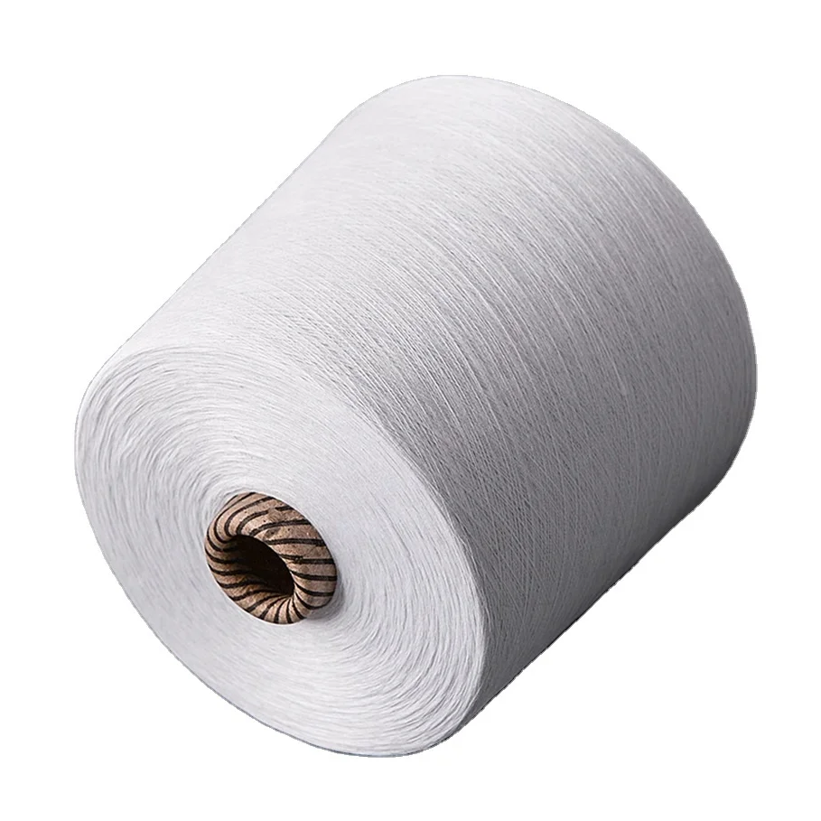 Fast Delivery cotton /polyester Blended Knitting Yarn Grey Cotton Yarn Crochet Thread