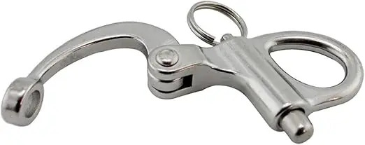 Fixed Snap Shackles 316 Stainless Steel Bail Snap Shackles with Quick Release Pin for Bracelet and Boat
