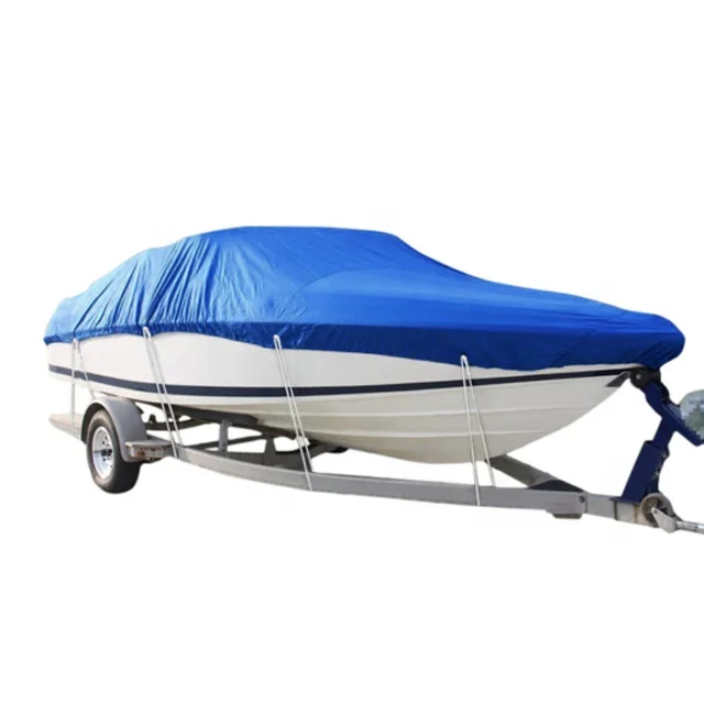 Universal boat cover 600D Polyester Waterproof blue boat cover V-type waterproof fabric UV resistant boat cover