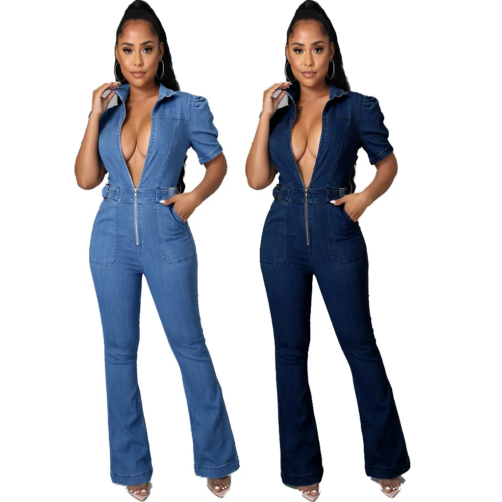 2021 New Arrivals Sexy Women Denim Jeans Jumpsuits  For Ladies