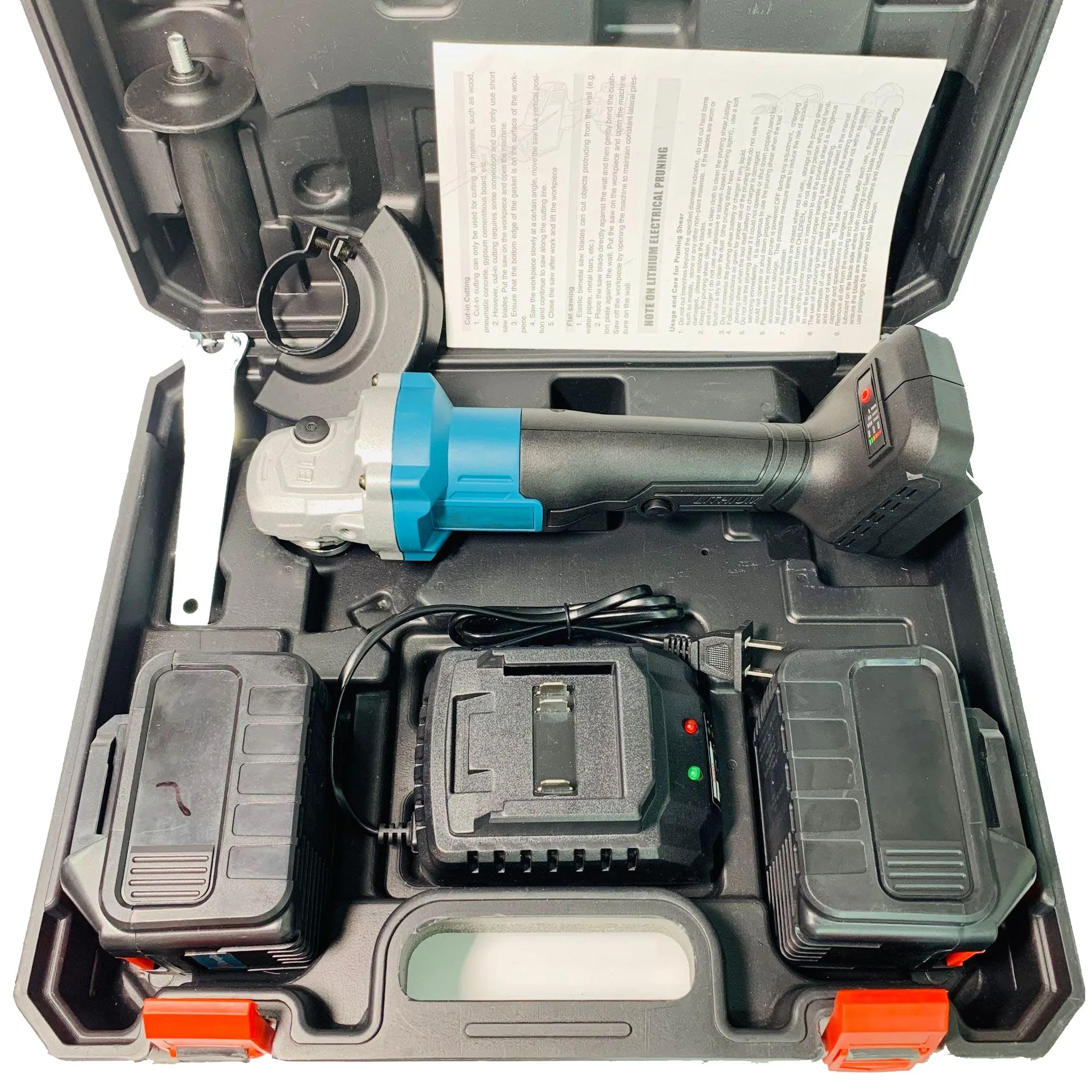 Hot Sell Portable Lithium Brushless Angle Grinder Rechargeable Cordless Electric Angle Grinder Machine For Cutting And Polishing