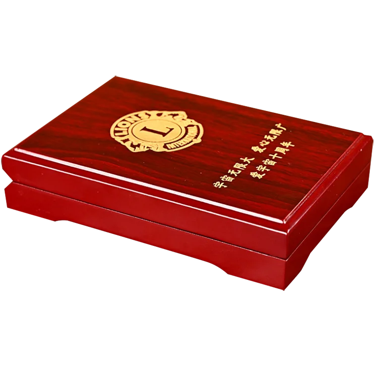 Customized exquisite wooden box medal commemorative coin wooden gift box
