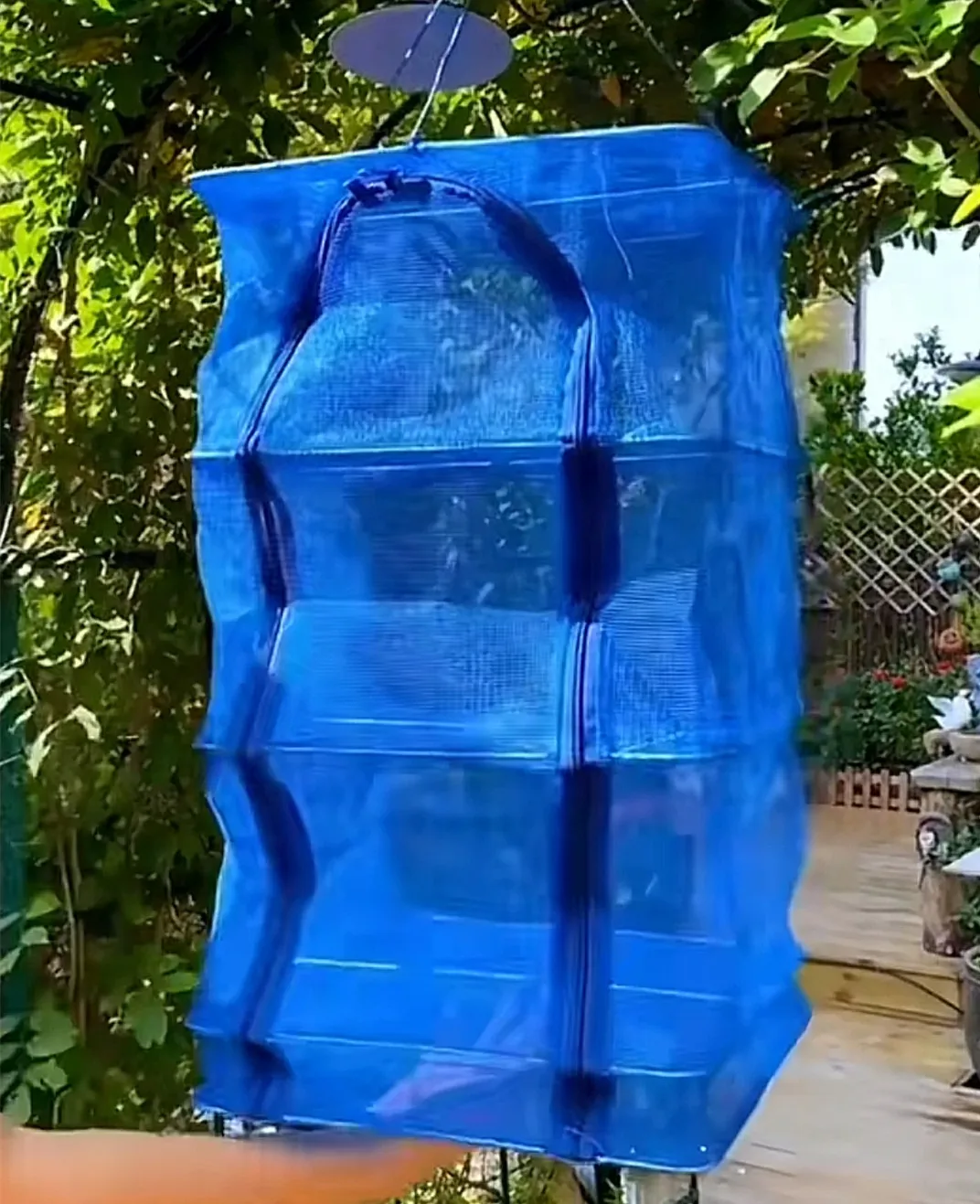 Foldable Nylon netting hanging drying fishing net Herb Vegetables and Fruit Hanging Food Fishing Drying Mesh