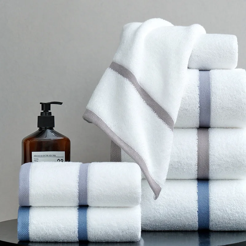 Cotton bath towel five-star hotel beauty salon cotton bath towel broken thickened spiral platinum satin wholesale towels