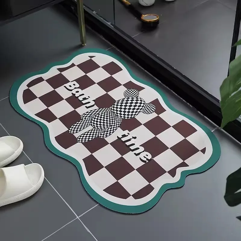 Modern Bath Mat 8-10mm Thickness Bathroom Floor Rugs for Living Room Wholesale Bath Mats