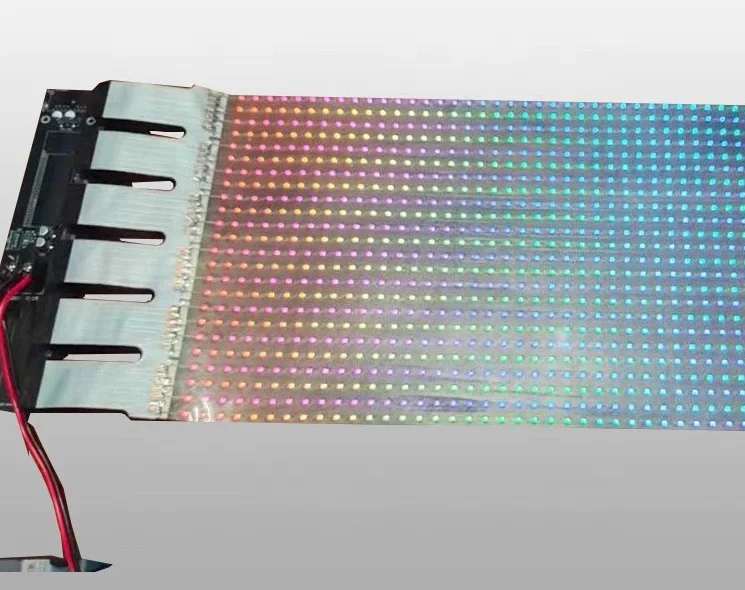 Foldable and portable transparent film screen High brightness and long life LED transparent and flexible screen