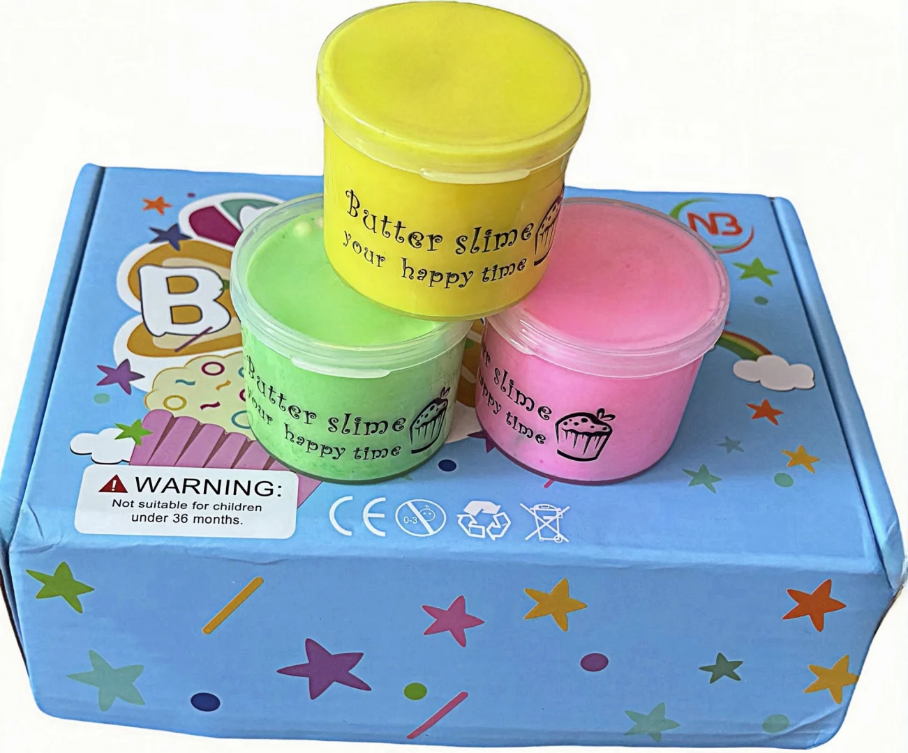 Slime Kit Rice Grains Slime Bubble Gel  And Stress Relieving Crystal Mud Color Sliming Clay Set