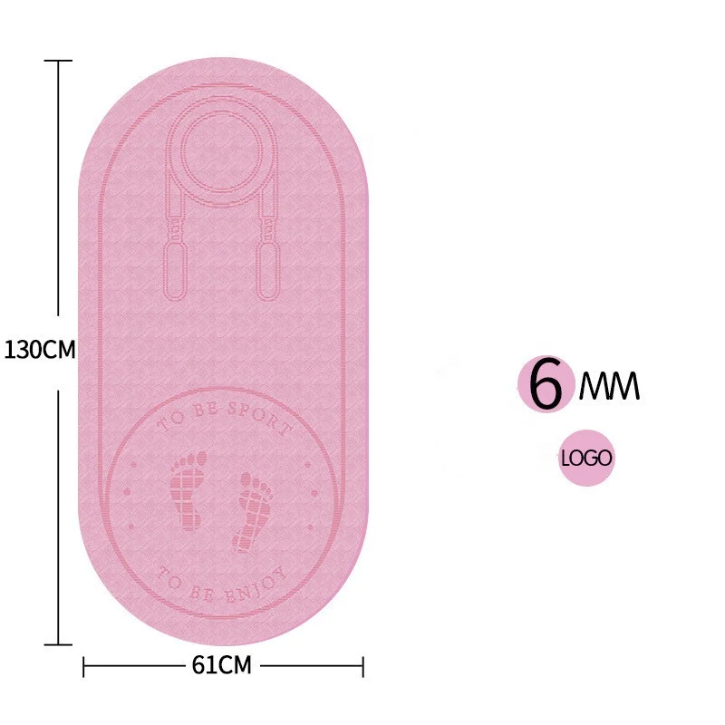 2023  Home Gym Fitness Training Shock-absorbent Yoga Skipping TPE  Pad Anti-slip Silent Exercise rubberJump Rope pad