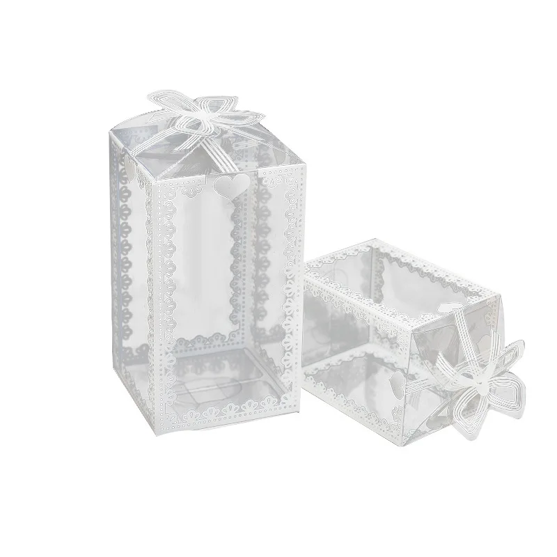 ZL Wholesale Luxury Fancy Packaging Flower Cookies Candy Clear PVC Plastic Gift Box Wedding Favors Gift Box Packaging