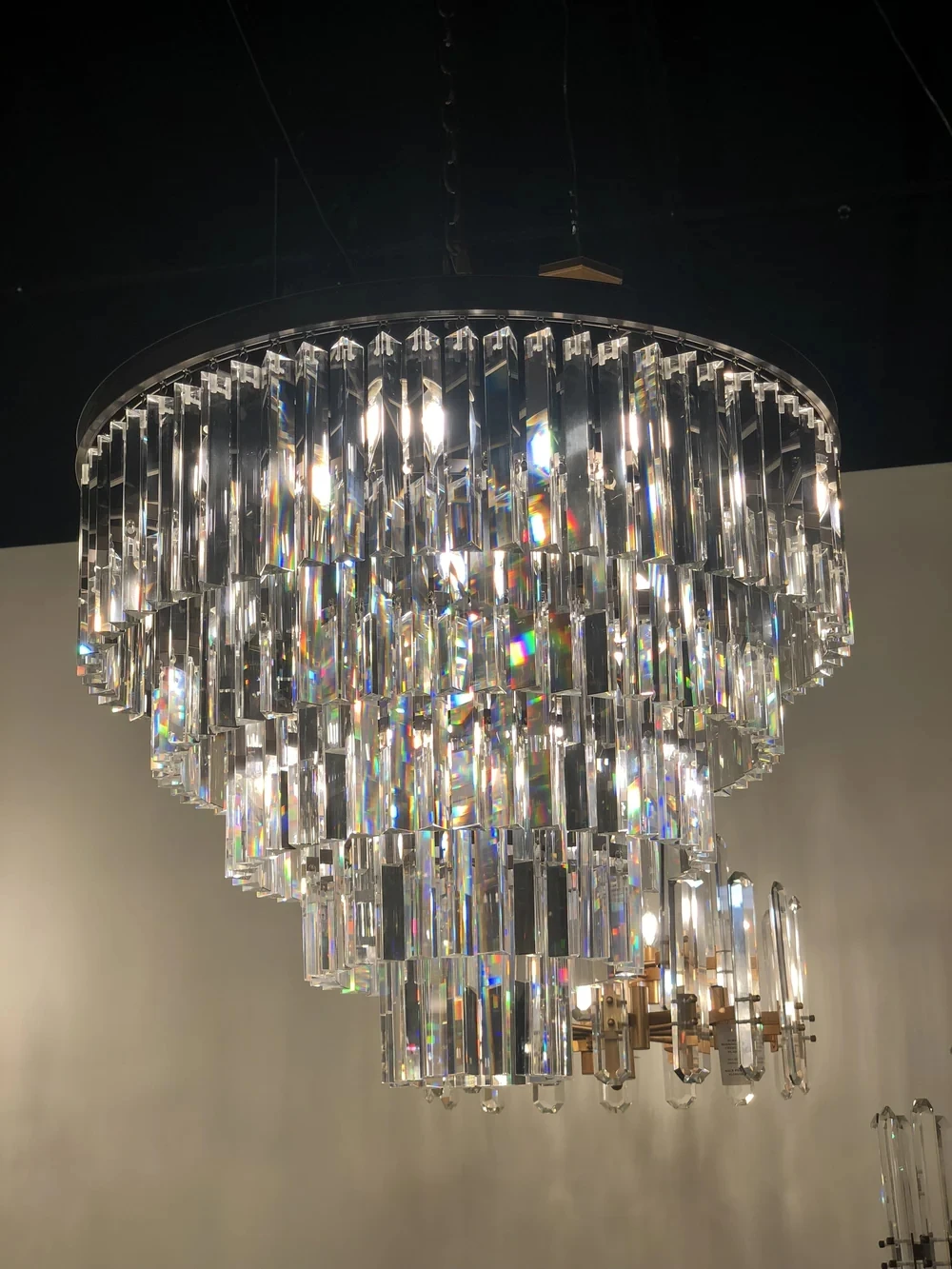 Custom Size Restaurant Pendant Light New Design Hanging Lamp Modern Luxury K9 Crystal Chandelier Ceiling Lights For Living Room