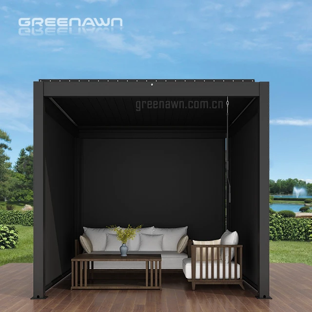 Pergolas Outdoor Garden Furniture Waterproof Bioclimatic Aluminium Luxury Garden Villa Gazebos Pergola
