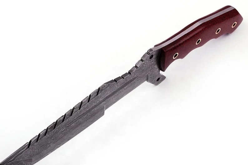 Handmade tracking knife with wooden handle comes with leather sheath stunning Tracker
