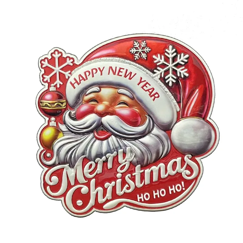 Factory Price 3D Christmas Metal Fridge Magnet Stickers Refrigerator Magnetic Stickers Christmas Gift Set