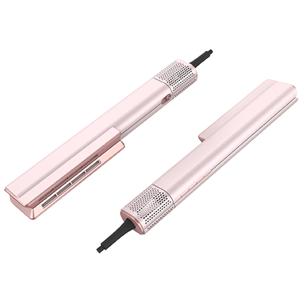 Mesky korean custom your logo infra red portable straightener and blower round steel hair straightening machine