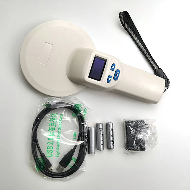 134.2Khz Animal ID Tag Microchip Reader LF Ear Tag Scanner for Farm Livestock Management