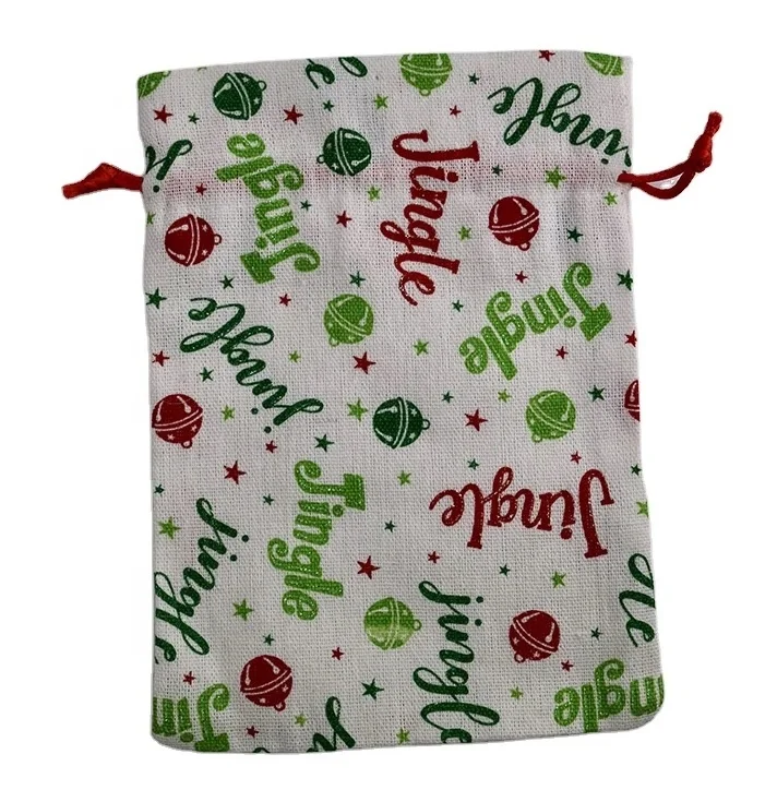 Organic Cotton Muslin Bag Reusable Cotton Printed Muslin Bag  Cotton Gift Bag