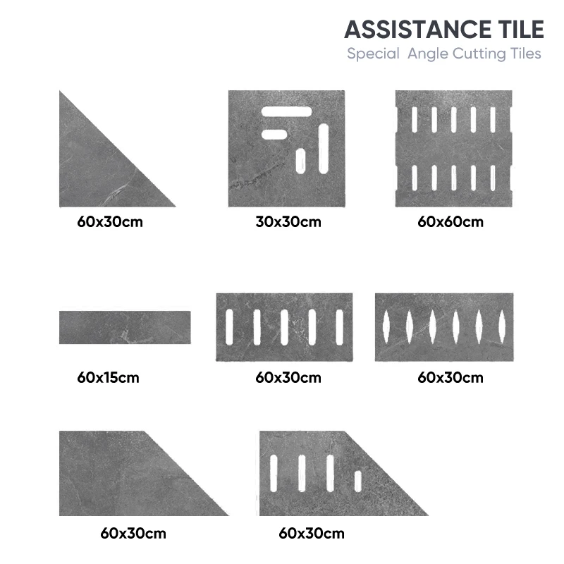 Уличные фарфоровые плитки с эффектом камня 60*60 см толстая нескользящая наружная фарфоровая напольная плитка 2