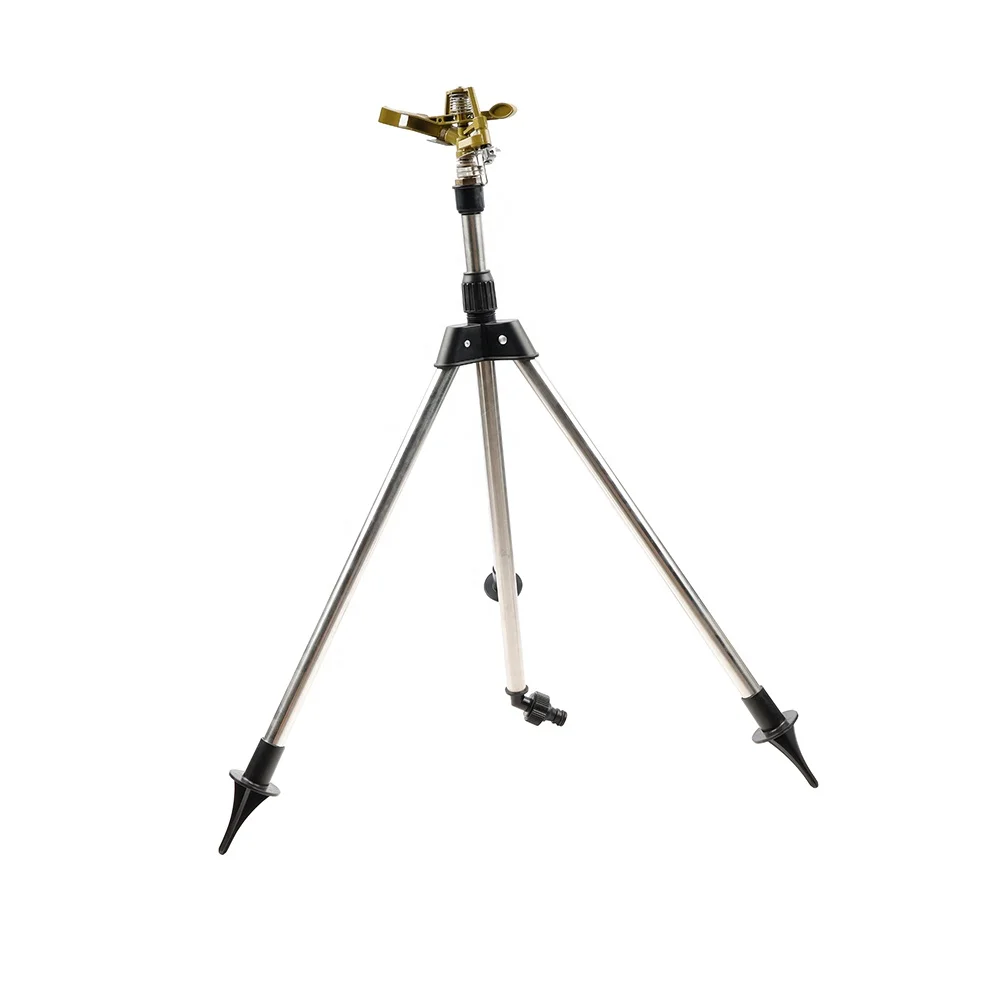 JS-365 Telescopic raiser zinc pulsating tripod garden water irrigation sprinklers