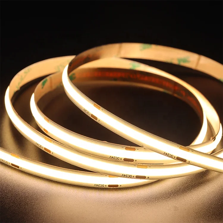 8mm Wide 480LEDs/m Dc12v 24v Free Cuttable 12v Led Strip IP20 IP65 IP66 Led Cob Strip Light