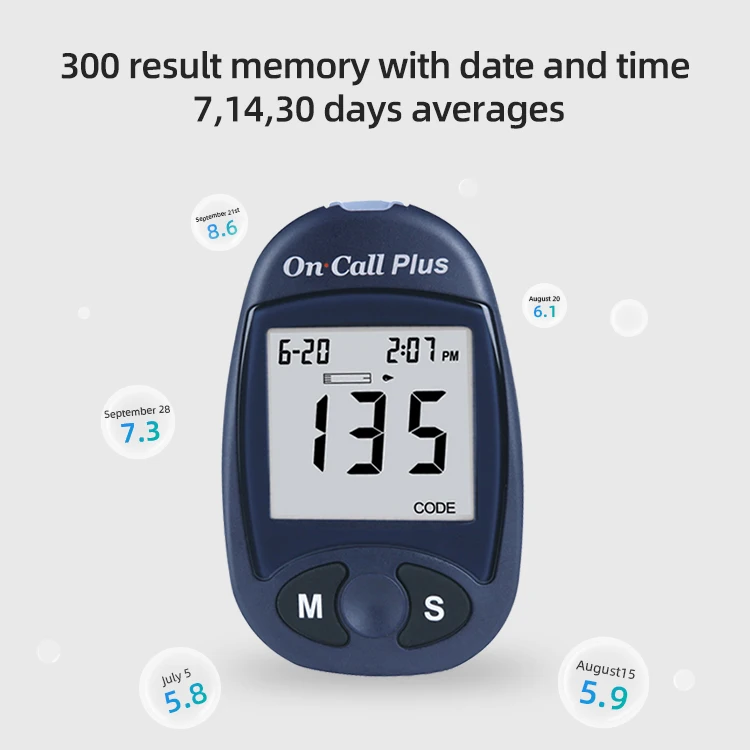 on call plus blood glucose meter blood sugar machine Diabetes test 50 test strips in one box