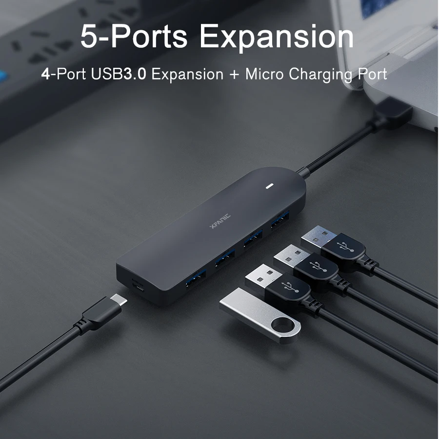  Высокоскоростной USB-концентратор 3 0 4 порта OTG кардридер передача данных зарядка для Macbook