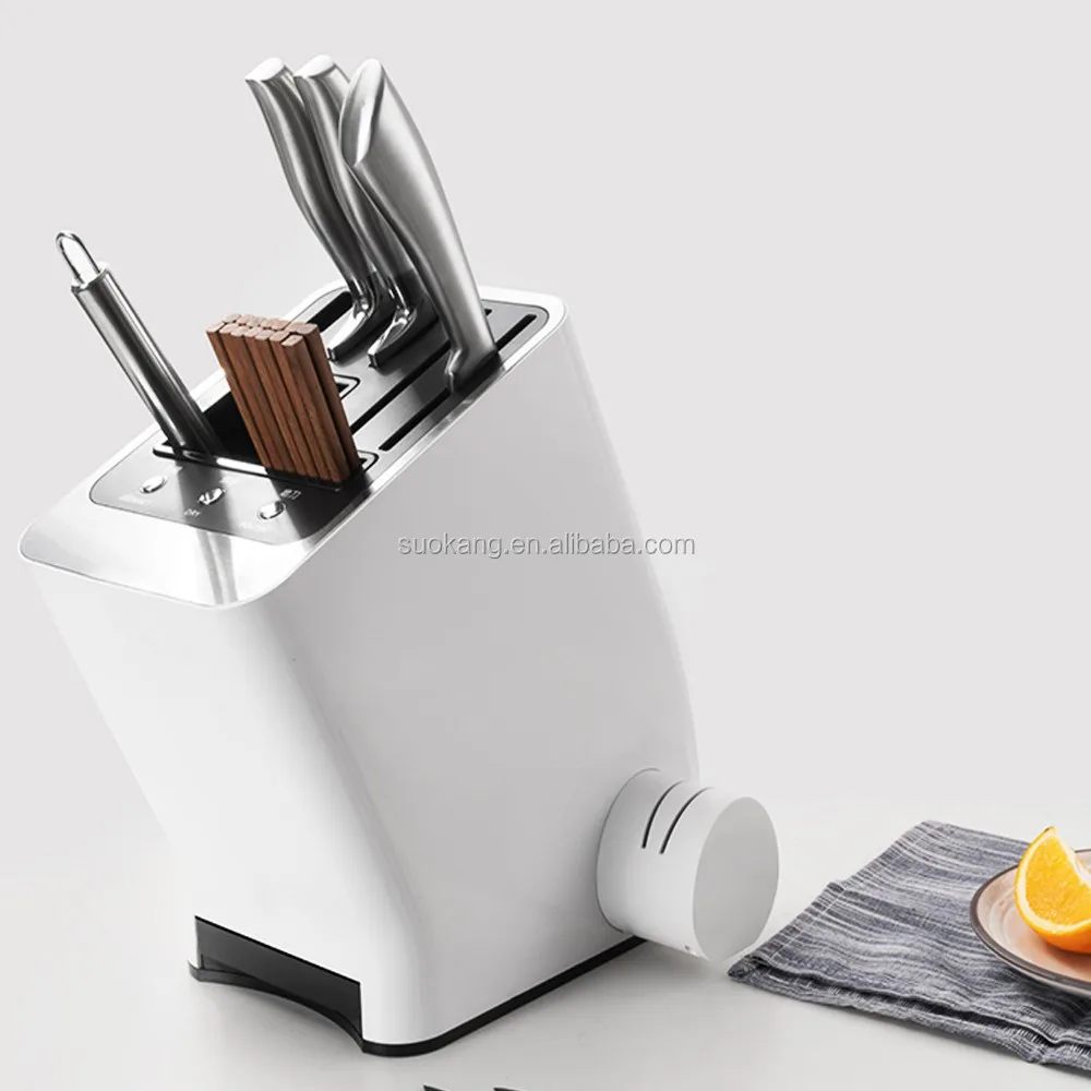 KC UV Disinfection Knife Holder Kitchen Appliances Hot Air Dryer Cleaner Knife Block Set