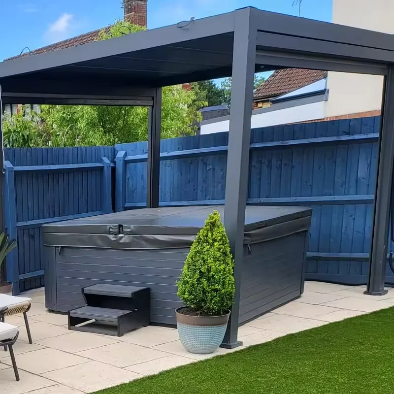 2024 Outdoor Whirlpool Hot Tub Spa Luxury Hydro massage Spa Home Garden Spa Hot Tub With Cover Step for 7 person