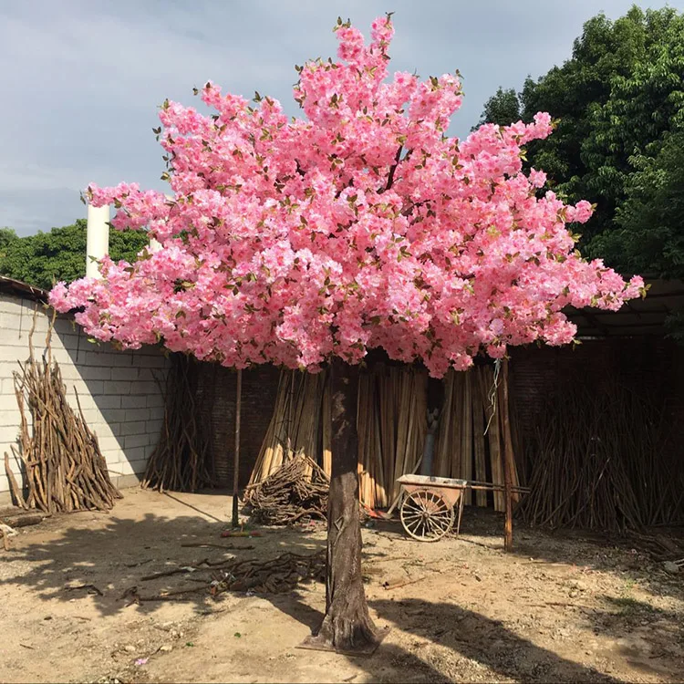 Artificial-cherry-blossom-trees-for-sale,pink faux sakura trees artificial cherry blossom tree for wedding 3 metre