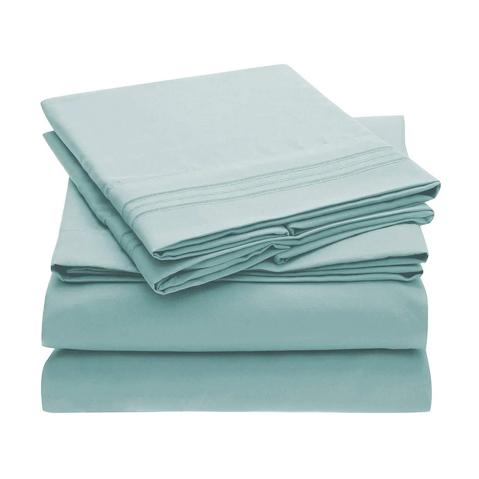 Brushed microfiber fitted sheet set pillowcase