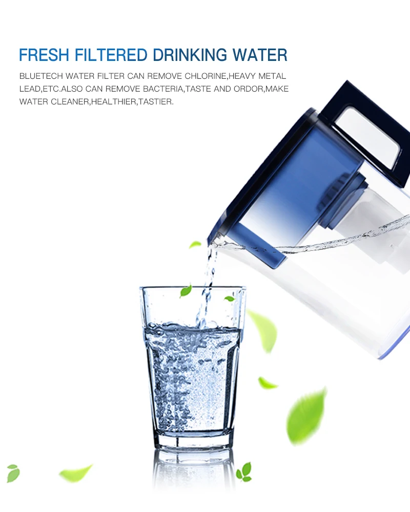 Premium OEM Factory Alkaline Water Filter Pitcher Water Purifier Filter Jug Remove Chlorine Heavy Metal