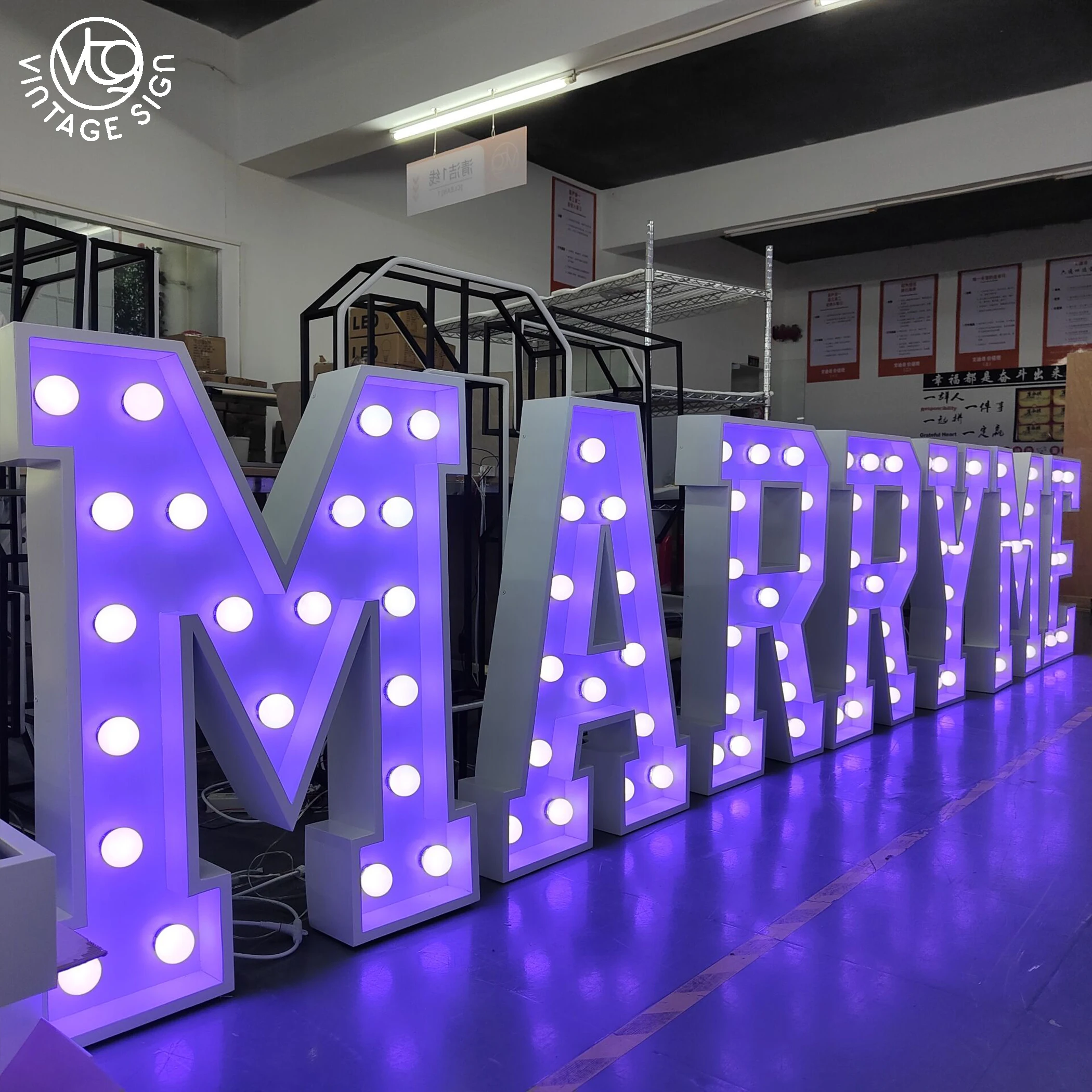 Giant Light Up Letter Business Sign Round Wedding Love Signs Custom Marquee Letters Led With High Quality