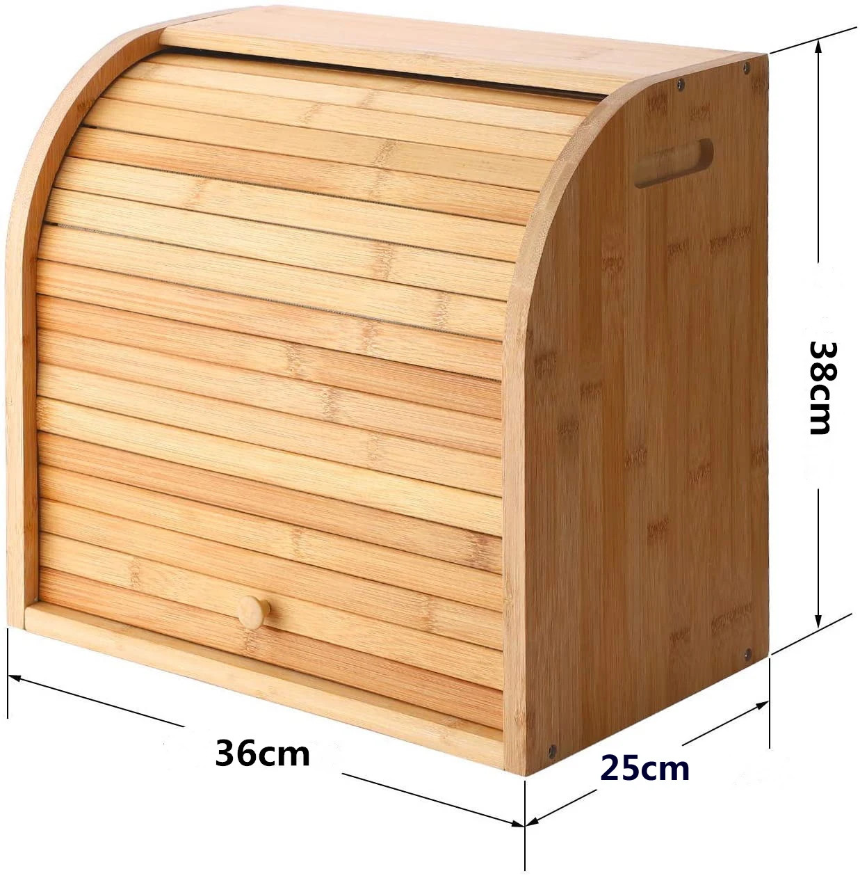 High Quality Bamboo Large Capacity Bread Keeper Unique Corner Bread Storage Box For Kitchen 2 Layer Bamboo Bread Box