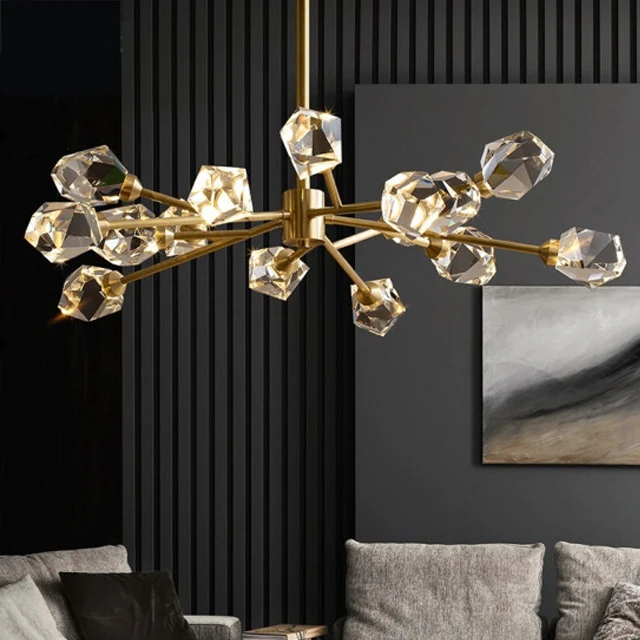 Роскошный Железный светодиодный подвесной светильник, современные потолочные люстры золотого цвета для спальни, гостиной